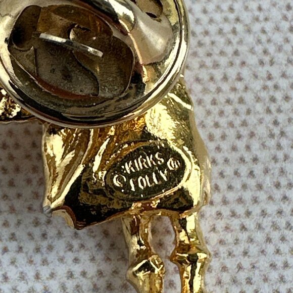 Kirks Folly Gold-Tone Angel Pin 1 7/8" With Wings & Secure Locking Clasp Jewelry - Picture 3 of 5